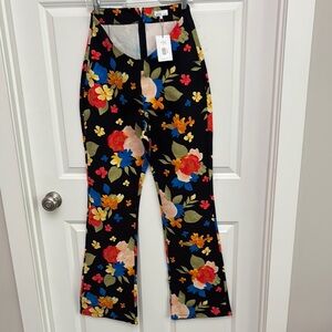 DANIELLE BERNSTEIN Multicolor Floral Pants